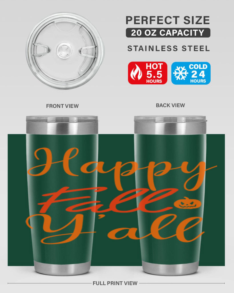 Happy Fall Yall Design 233#- fall- Tumbler
