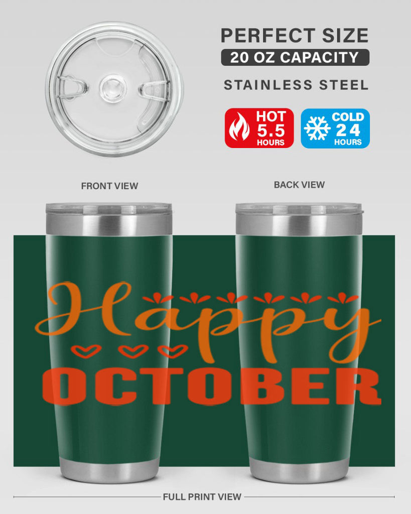 Happy October Design 237#- fall- Tumbler