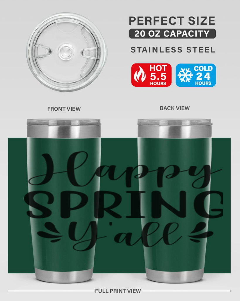 Happy Spring Y'all 163#- spring- Tumbler