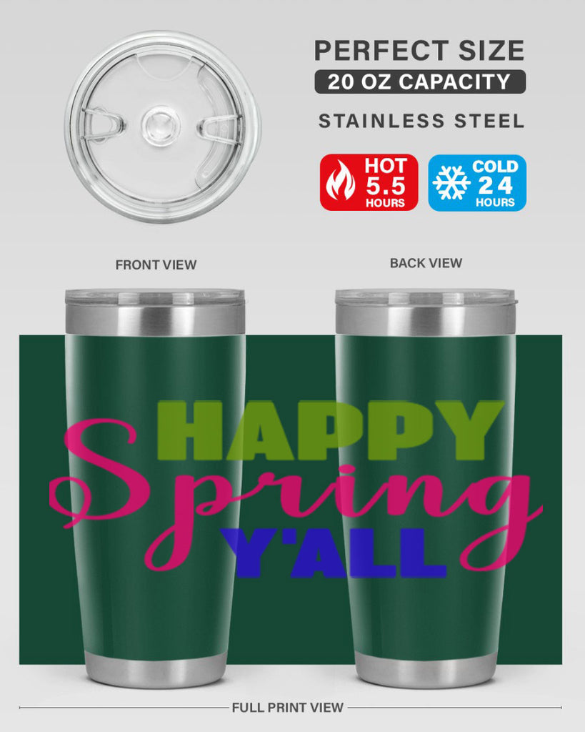 Happy Spring Y'all 168#- spring- Tumbler