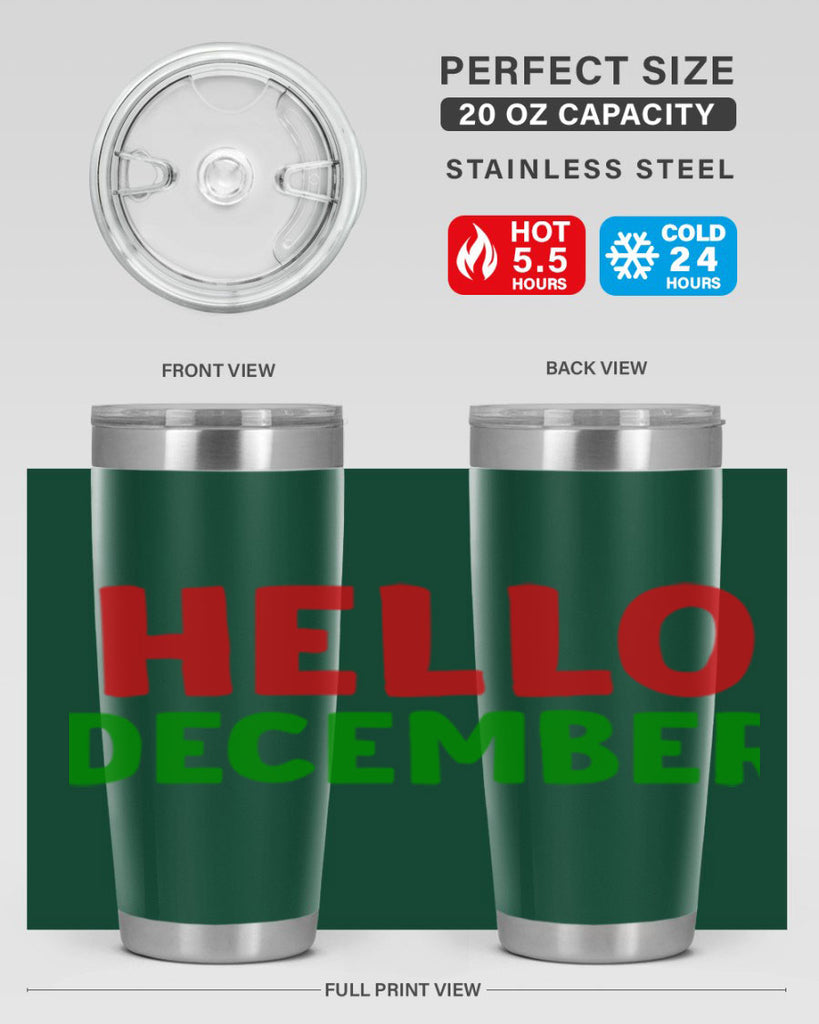 Hello December 158#- winter- Tumbler
