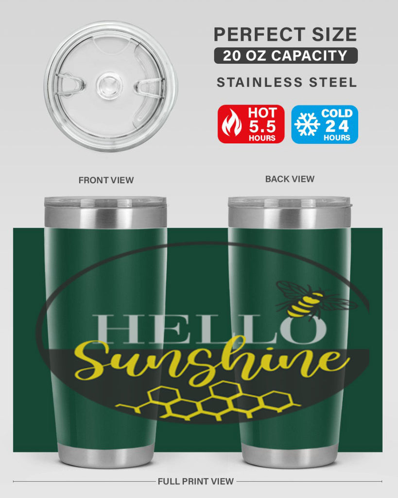 Hello Sunshine and bee216#- spring- Tumbler