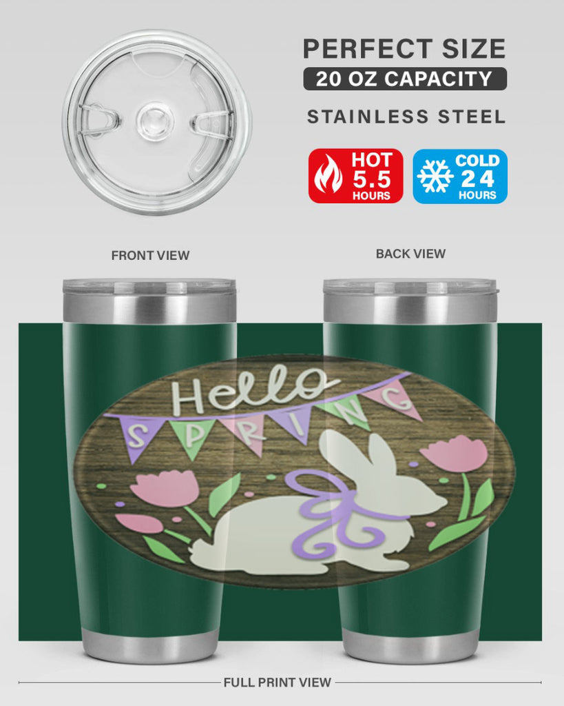 Hello spring bunny Mockup190#- spring- Tumbler