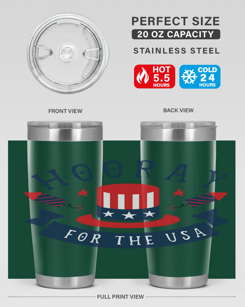 Hooray for the usa Style 42#- Fourt Of July- Tumbler