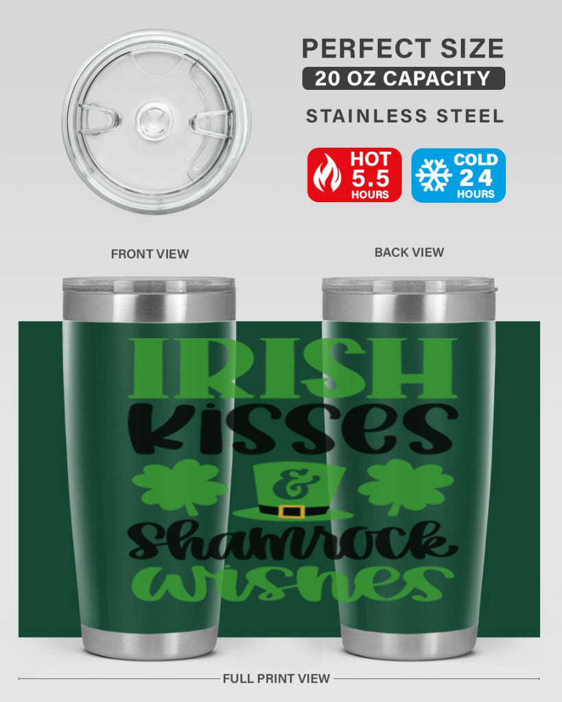 Irish Kisses Shamrock Wishes Style 81#- St Patricks Day- Tumbler
