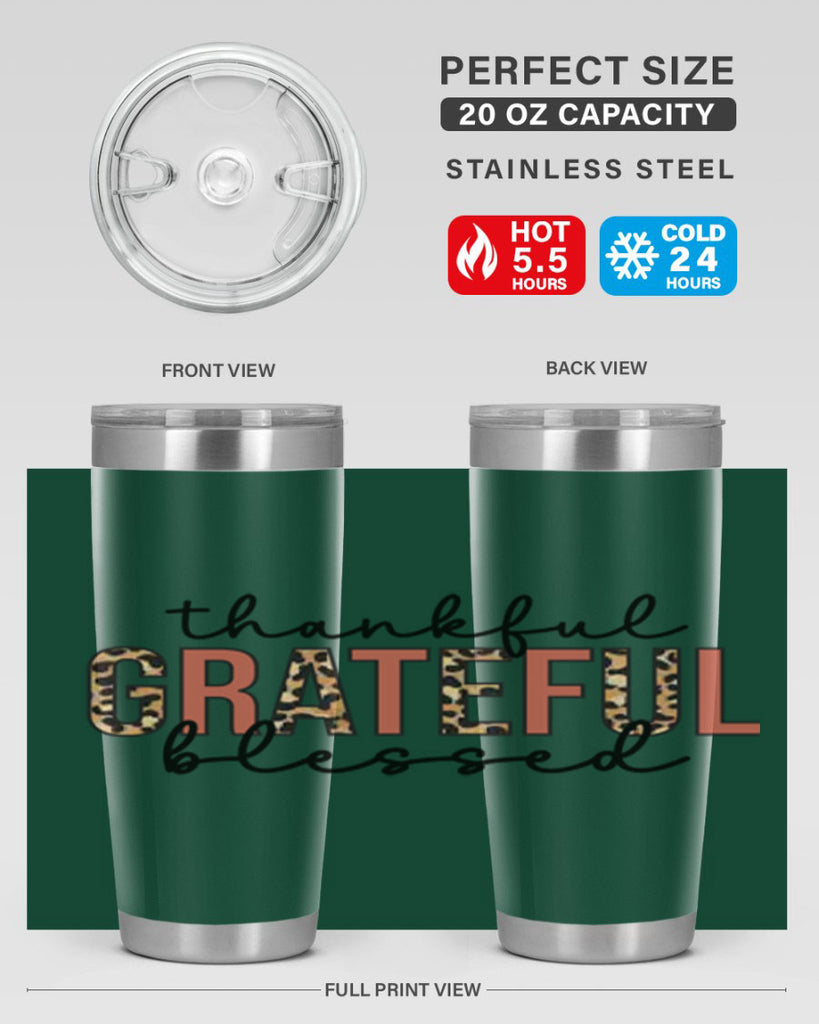 Thankful grateful blessed 602#- fall- Tumbler