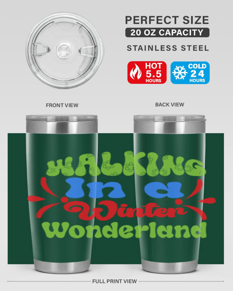 Walking in a winter wonderland 439#- winter- Tumbler