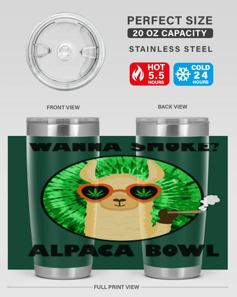 Wanna Smoke Alpaca Bowl 276#- marijuana- Tumbler