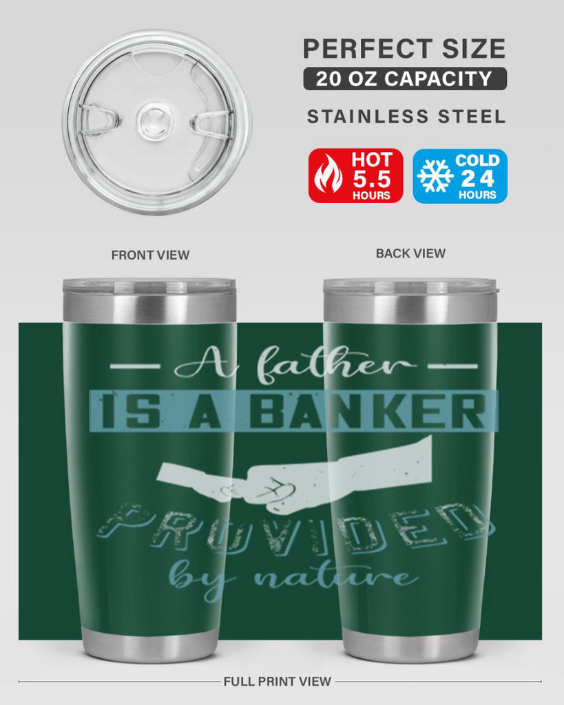 a father is a banker 168#- fathers day- Tumbler