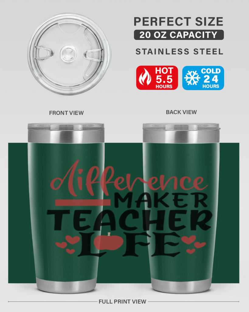 difference maker teacher life Style 184#- teacher- tumbler