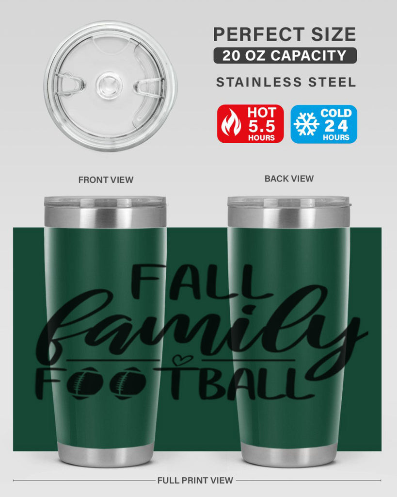 fall family football 100#- fall- Tumbler