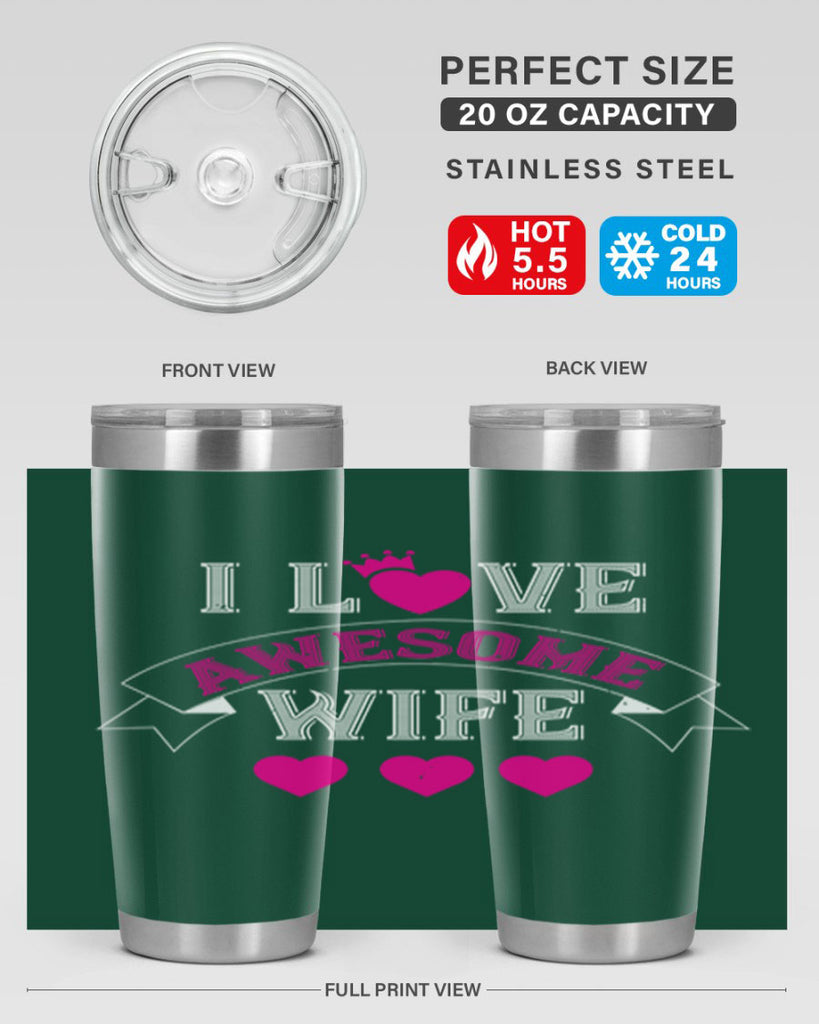 i love awesome wife 57#- valentines day- Tumbler