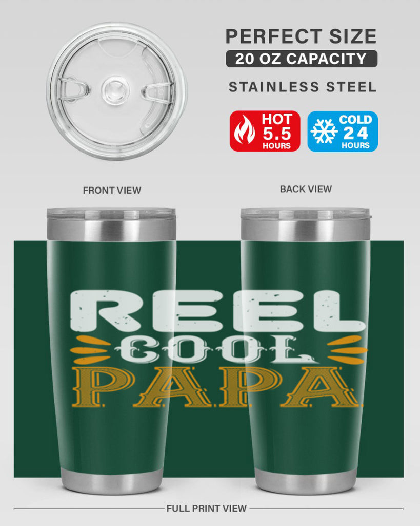 reel cool papa 12#- grandpa - papa- Tumbler