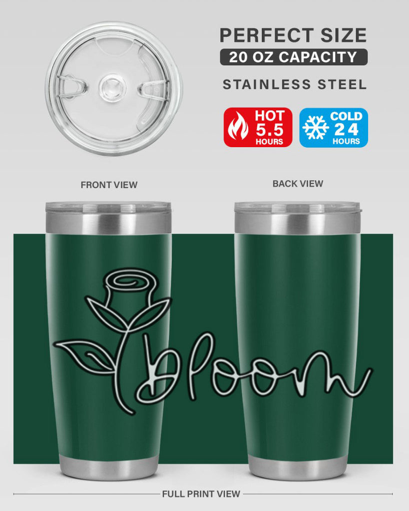 rosebud bloom outline399#- spring- Tumbler