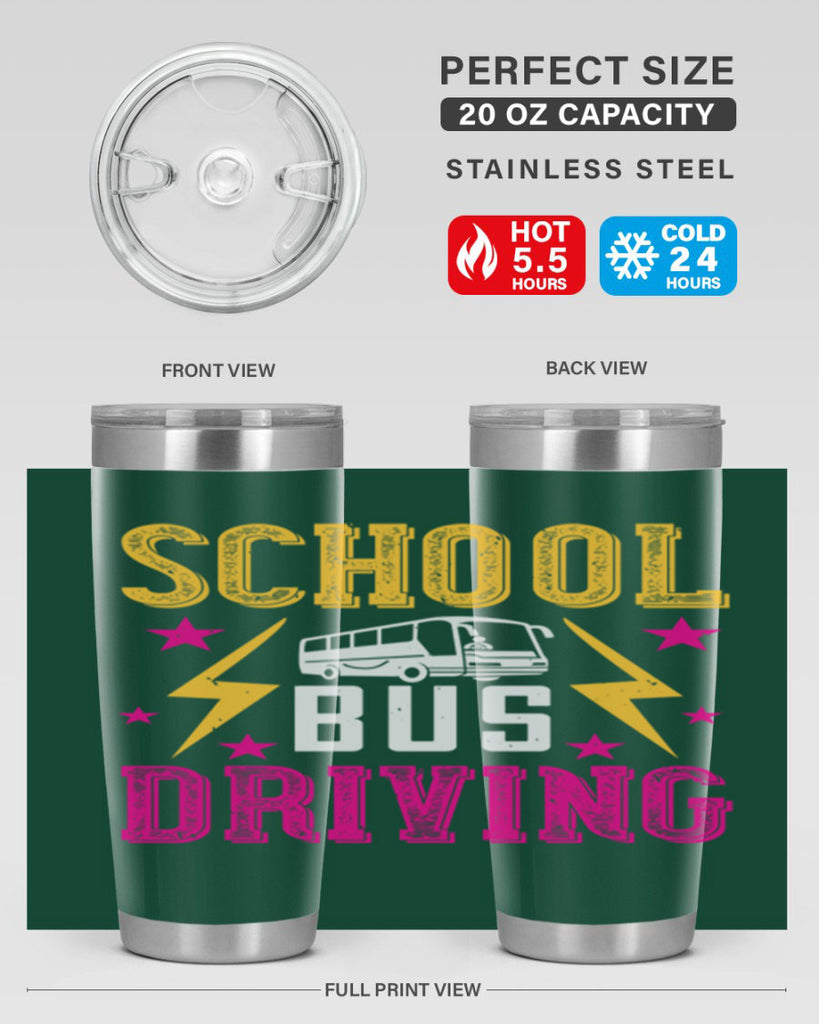 school bus driving Style 17#- bus driver- tumbler