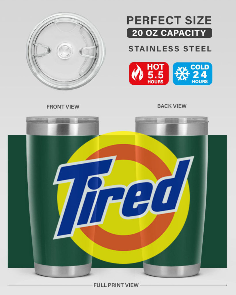 tired 19#- black words phrases- Cotton Tank