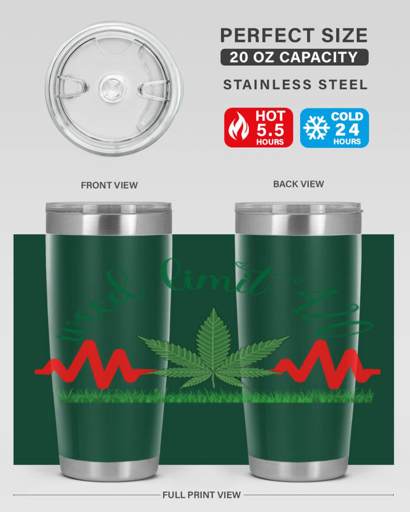 weed limit 420 cannabis hearbeat 291#- marijuana- Tumbler