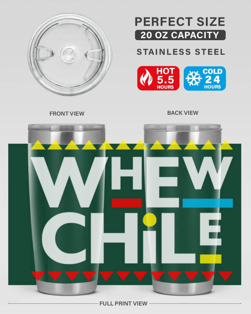 whew chile 11#- black words phrases- Cotton Tank