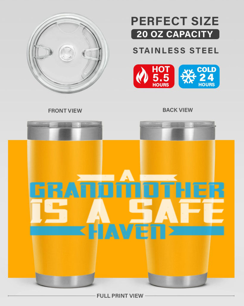 A Grandmother is a safe haven 42#- grandma - nana- Tumbler