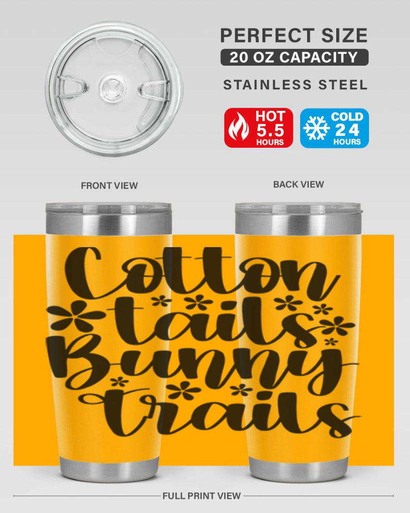 Cotton tails bunny trails  113#- spring- Tumbler