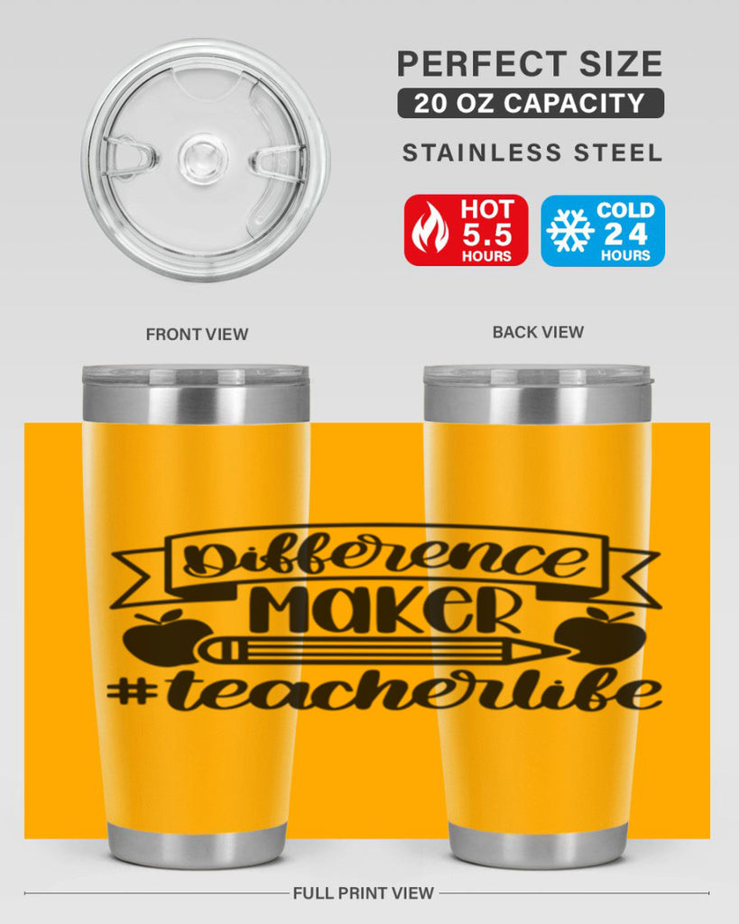 Difference Maker Teacher Life Style 78#- teacher- tumbler
