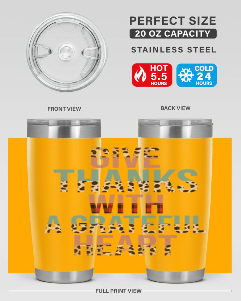 Give thanks with a grateful heart 195#- fall- Tumbler