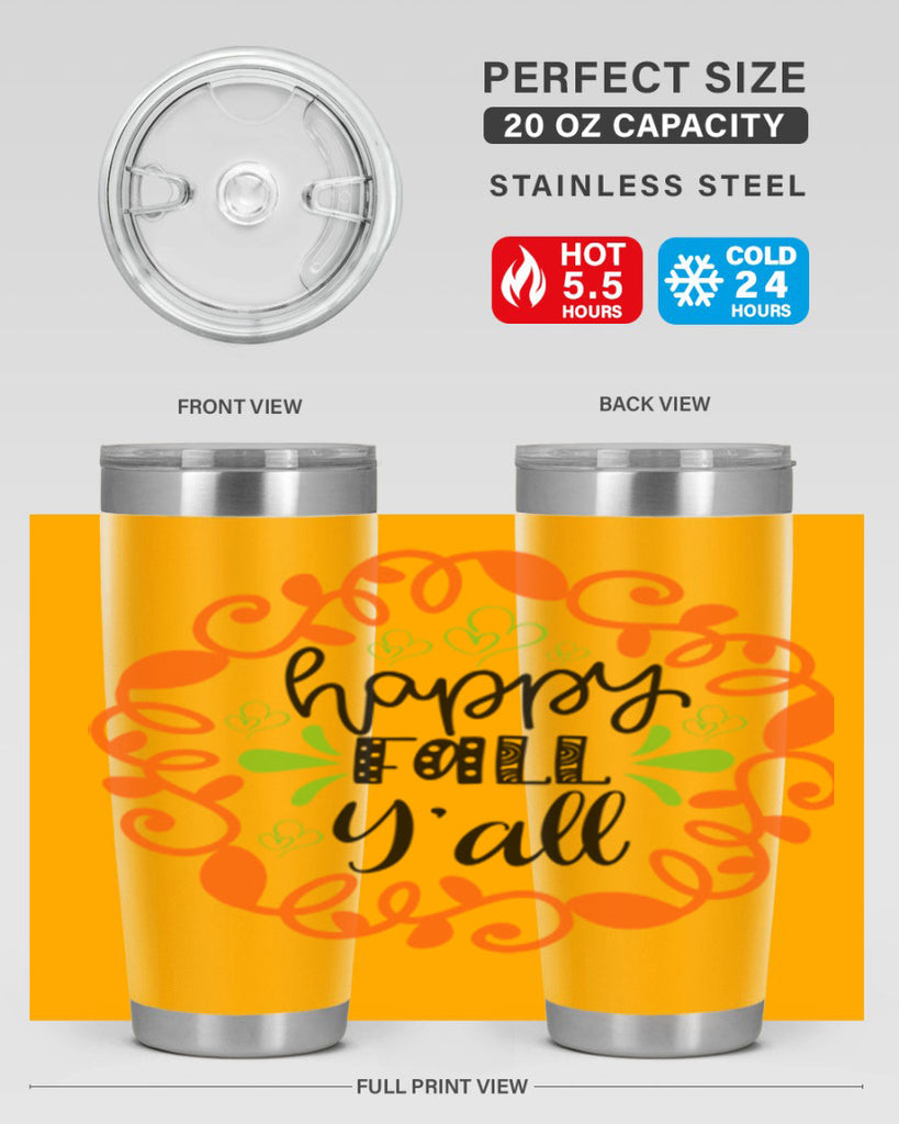 Happy Fall Y all 227#- fall- Tumbler