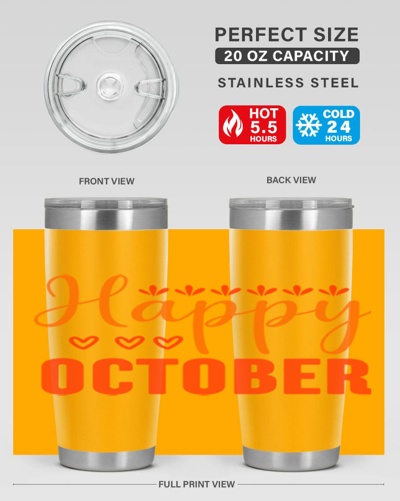 Happy October Design 237#- fall- Tumbler