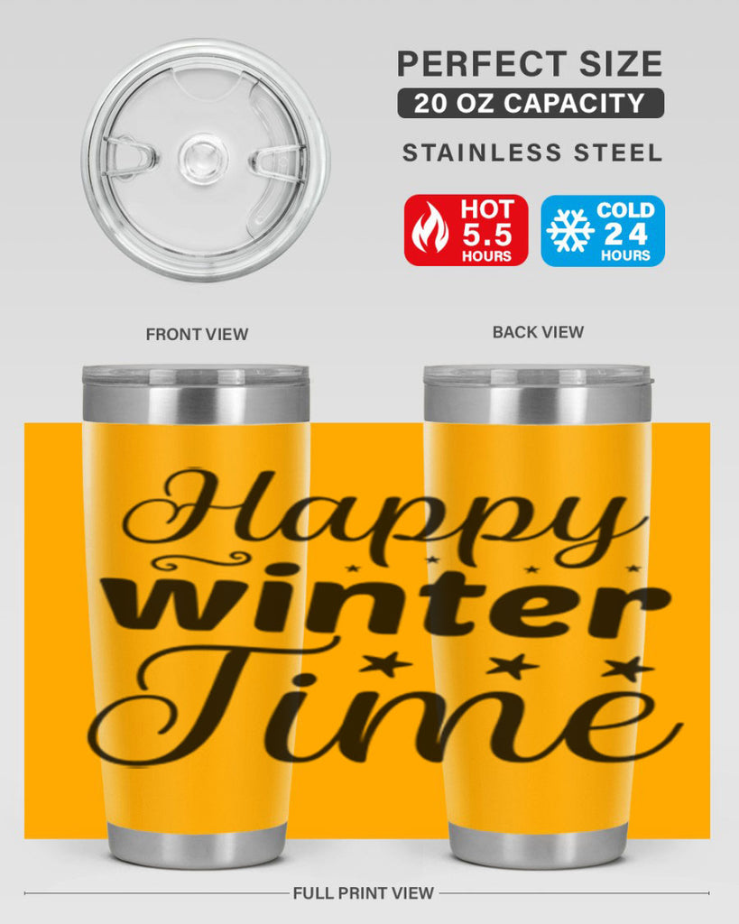 Happy Winter Time 133#- winter- Tumbler