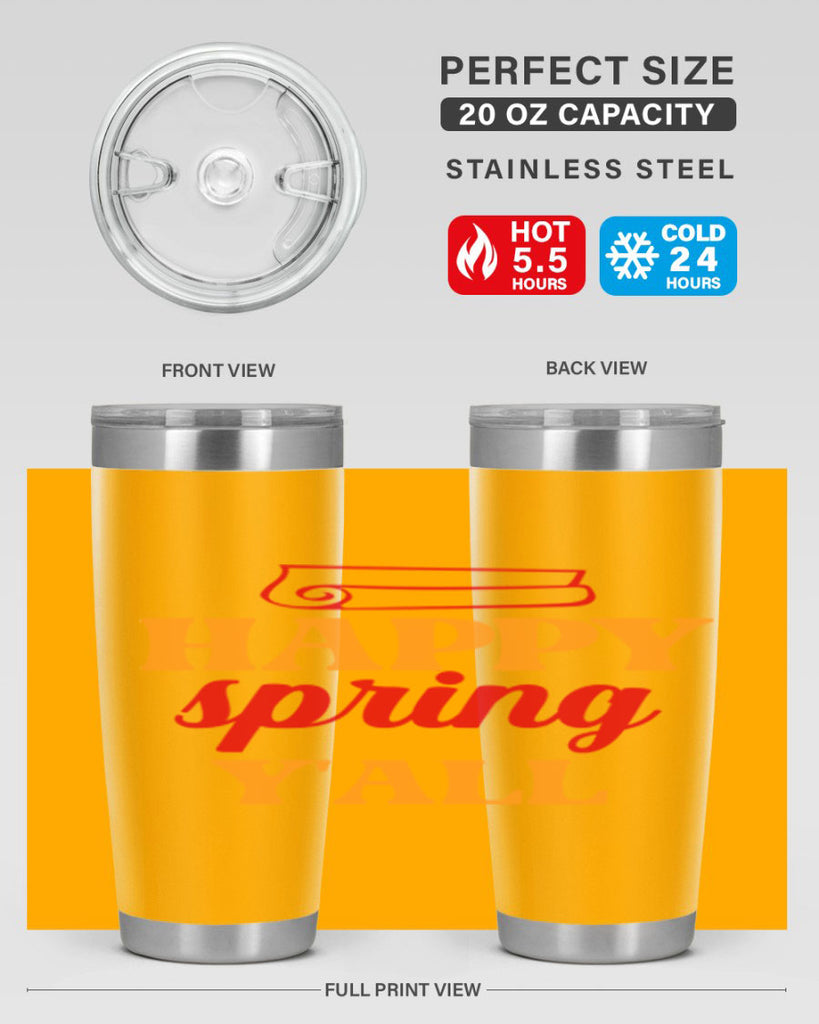 Happy spring y'all 166#- spring- Tumbler