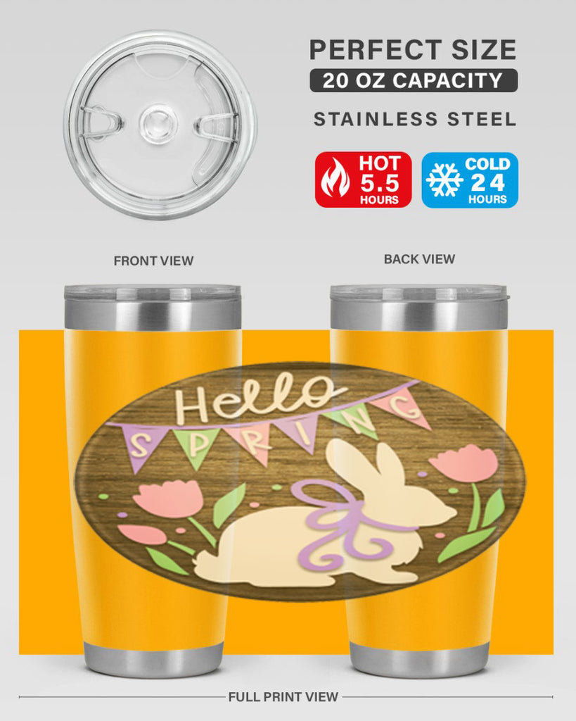 Hello spring bunny Mockup190#- spring- Tumbler