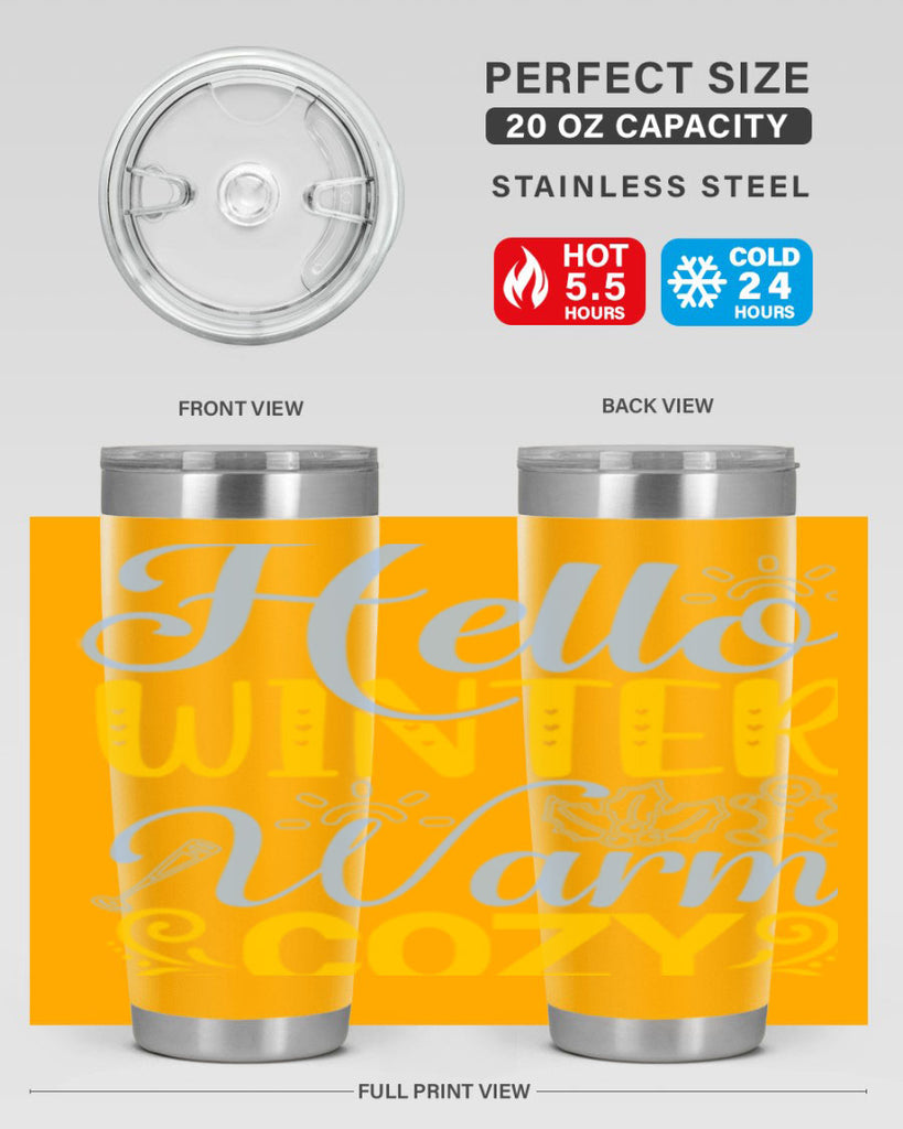 Hello winter warm cozy166#- winter- Tumbler
