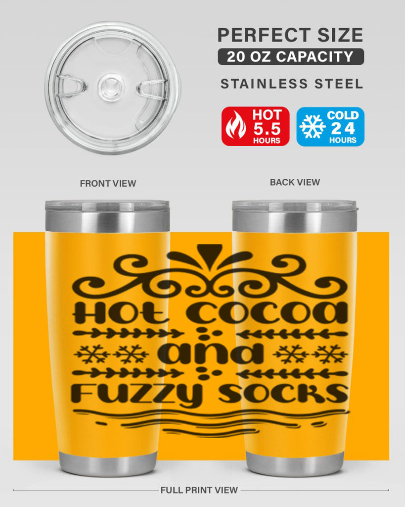 Hot Cocoa and Fuzzy Socks 219#- winter- Tumbler
