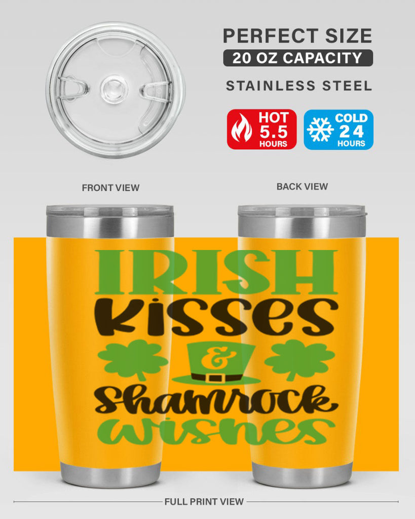Irish Kisses Shamrock Wishes Style 81#- St Patricks Day- Tumbler