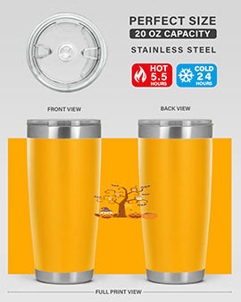 Owl With Pumpkin Halloween Tree A TurtleRabbit 16#- owl- Tumblers