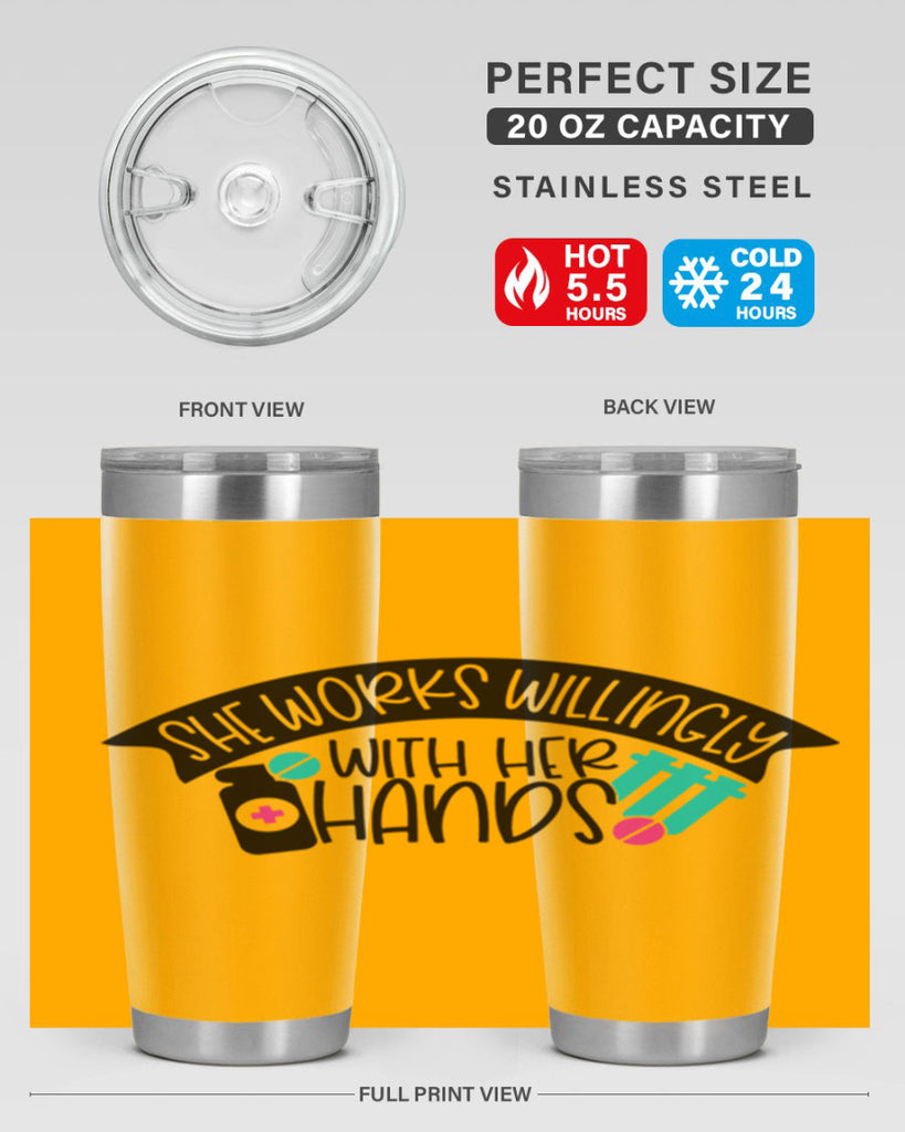 She Works Willingly With Her Hands Style Style 40#- nurse- tumbler
