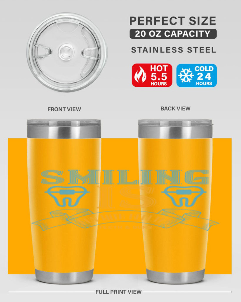 Smiling is Fun With Healthy Teeth Gums Style 20#- dentist- tumbler