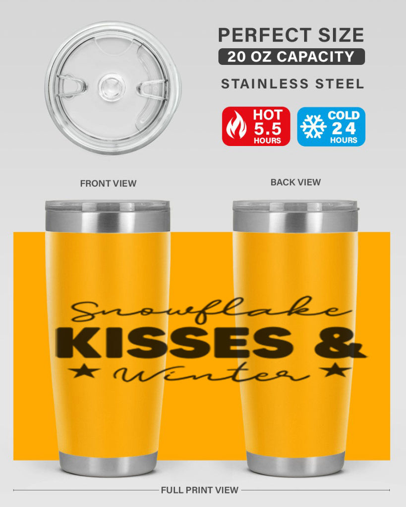 Snowflake Kisses Winter374#- winter- Tumbler