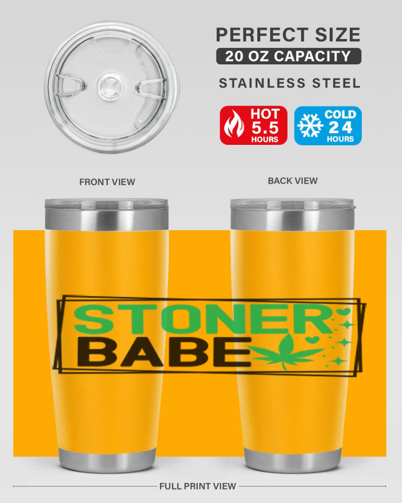 Stoner Babe 258#- marijuana- Tumbler