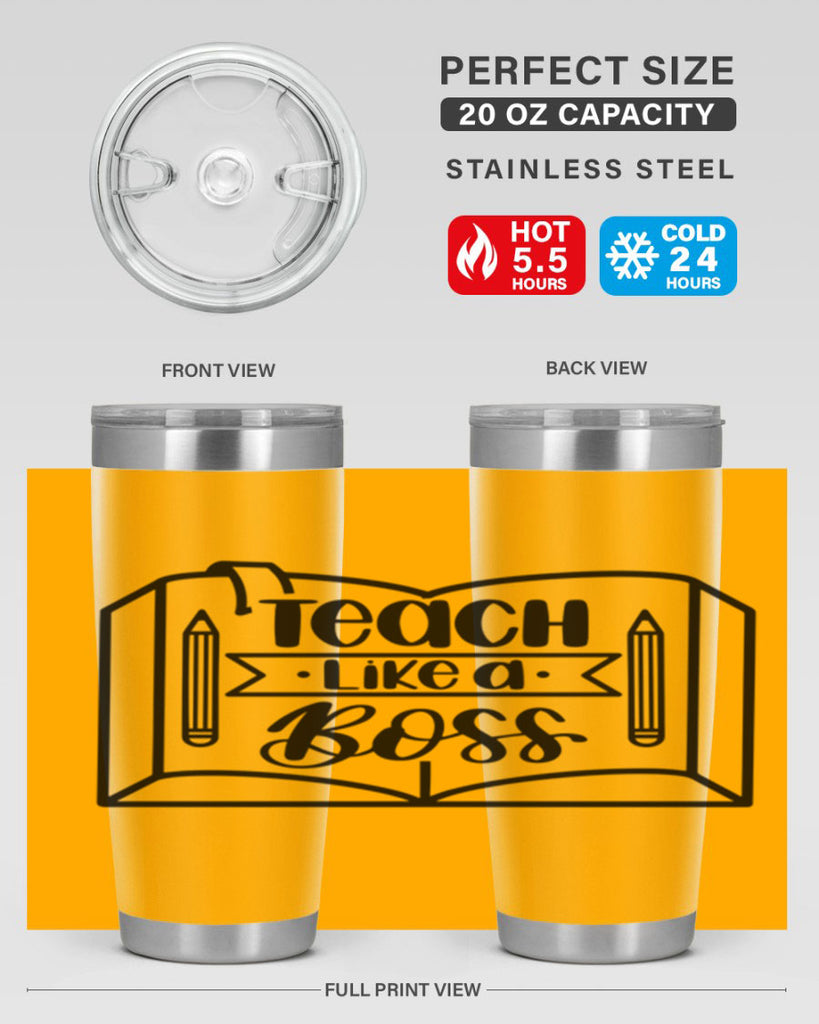 Teach Like A Boss Style 54#- teacher- tumbler