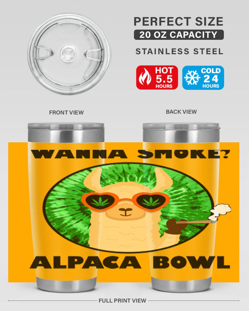 Wanna Smoke Alpaca Bowl 276#- marijuana- Tumbler
