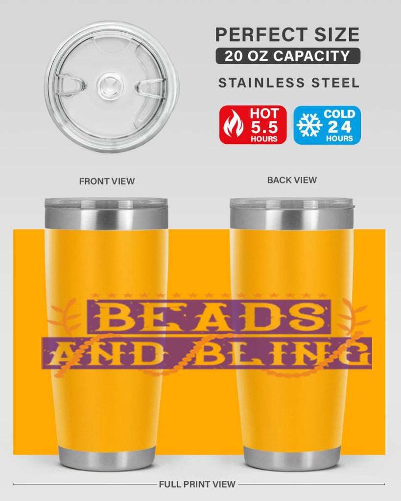 beads and bling 40#- mardi gras- Tumbler