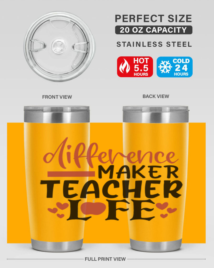 difference maker teacher life Style 118#- teacher- tumbler