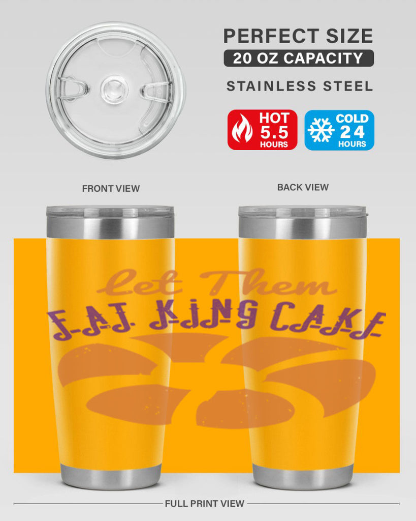 let them eat king cake 50#- mardi gras- Tumbler