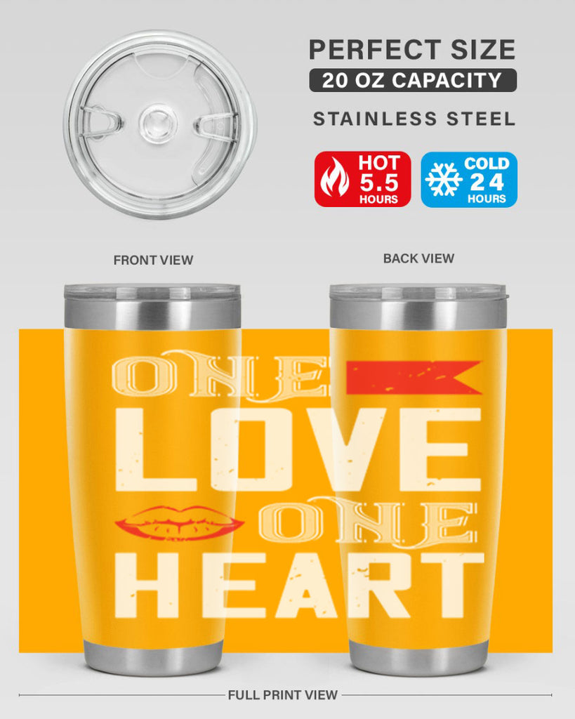 one love one heart 32#- valentines day- Tumbler