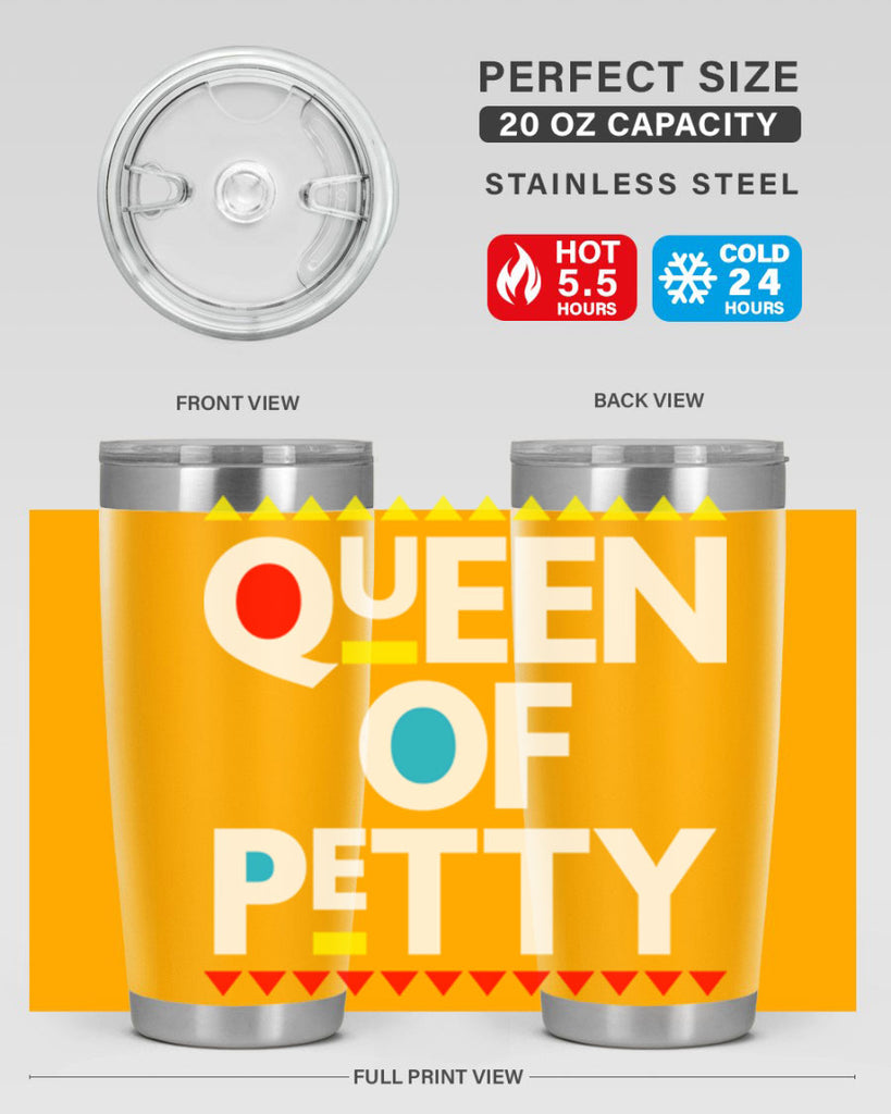 queen ofpetty 48#- black words phrases- Cotton Tank