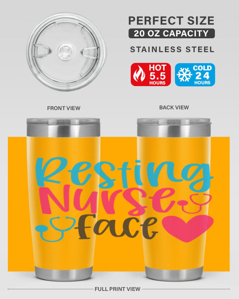resting nurse face Style 355#- nurse- tumbler
