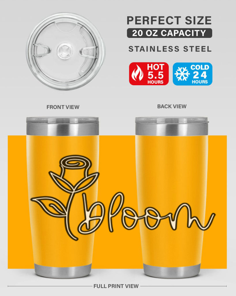 rosebud bloom outline399#- spring- Tumbler