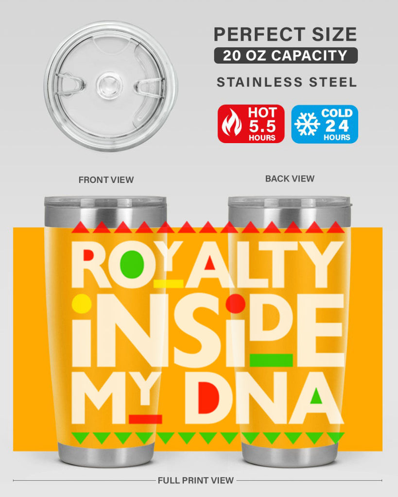 royalty inside my dna 42#- black words phrases- Cotton Tank
