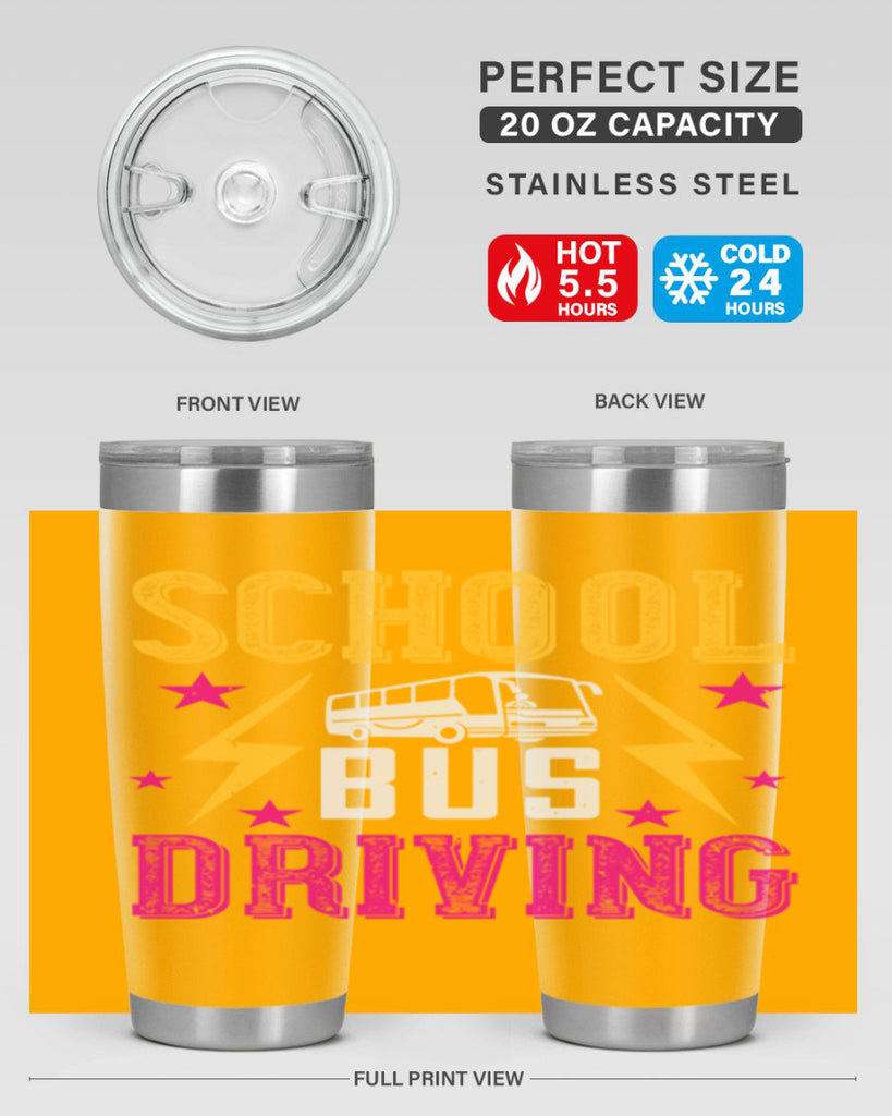 school bus driving Style 17#- bus driver- tumbler